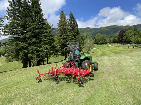 SPIN-Rake for natural turf