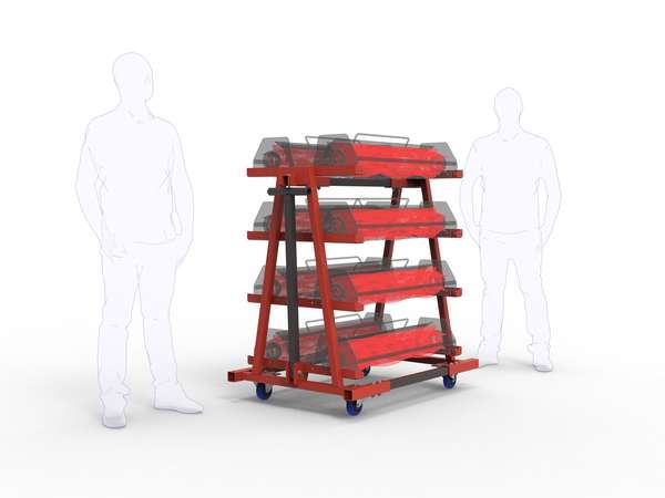 Wheeled Cassettes Rack