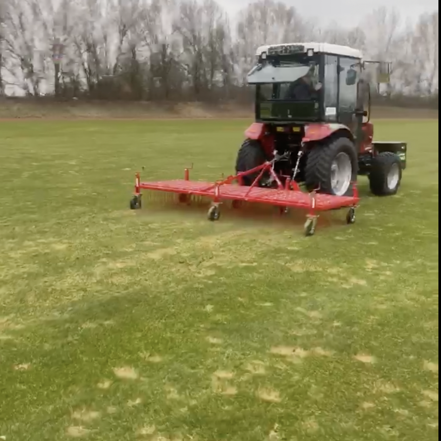 SPIN-Rake for natural turf Snow Mold 2
